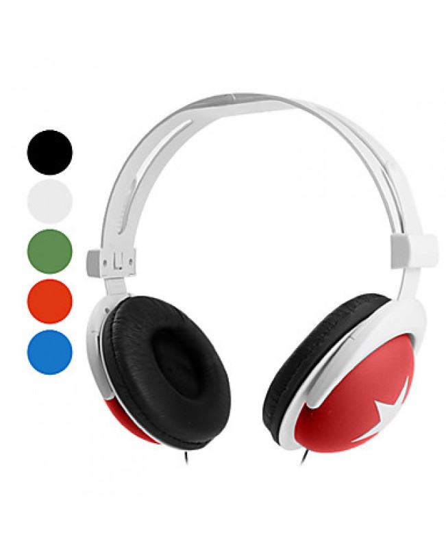 Headphone 3.5mm Over Ear Stereo Volume Control for Media Player/Tablet(Assorted Colors) 