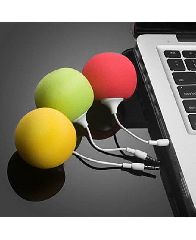 3.5mm Fashion Creative Mini Music Balloon Speaker Cute Music Ball for MP3 MP4 CellPhone PC Tablet (Assorted Color)