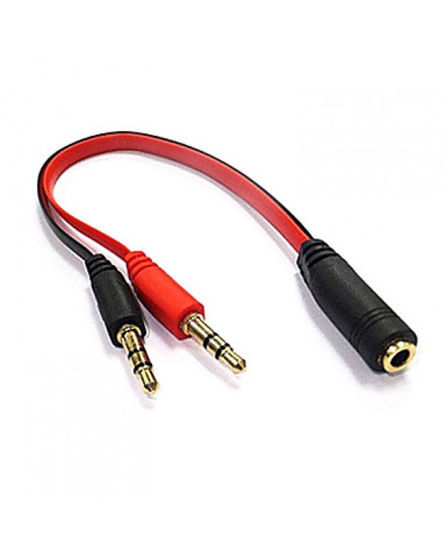 0.16m 0.5248FTOne Audio 3.5mm Male To Two Audio 3.5mm Female Headphone Splitter Extension Cable