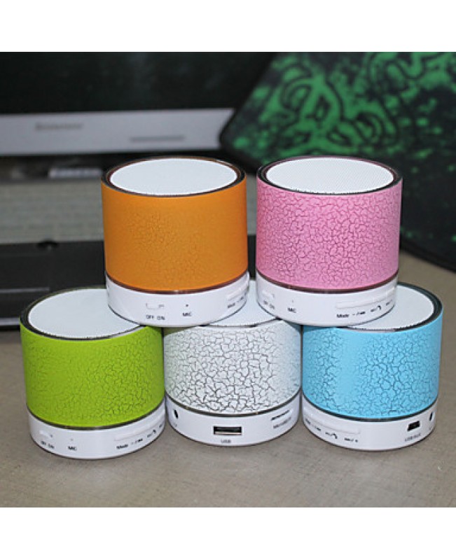 RGB LED MiNi Bluetooth Speaker Micro SD Mic USB AU...