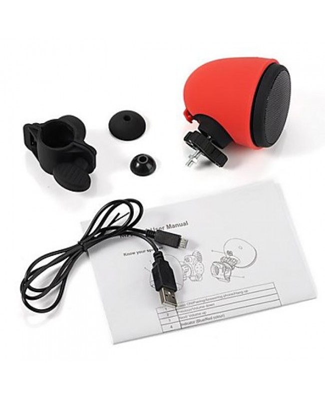 Portable Bicycle Waterproof IPX 4 V3.0+EDR Stereo Wireless Bluetooth Speaker/Microphone