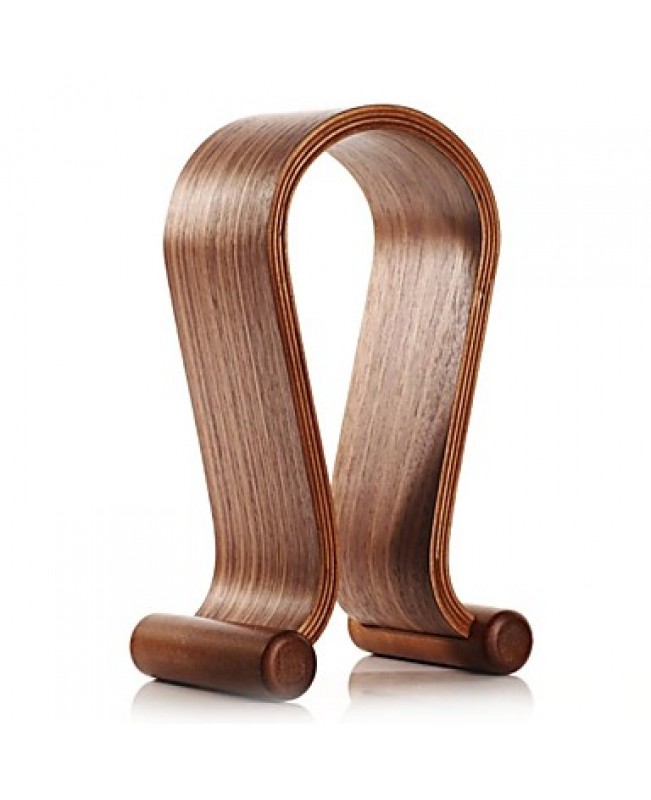 Creative Wood Frame Earphone Headset Headphone Wooden Display Rack U-shaped Bracket